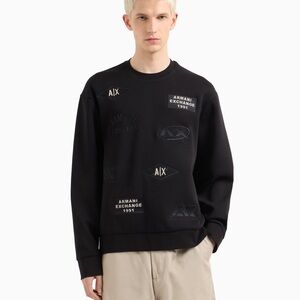 Armani Exchange Men's Black Crewneck Sweater NWT